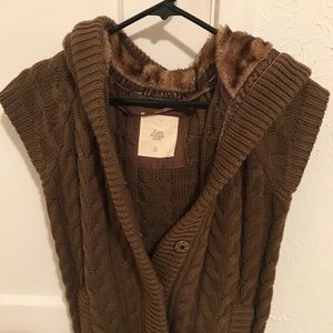 Zara sweater vest/jacket with hood