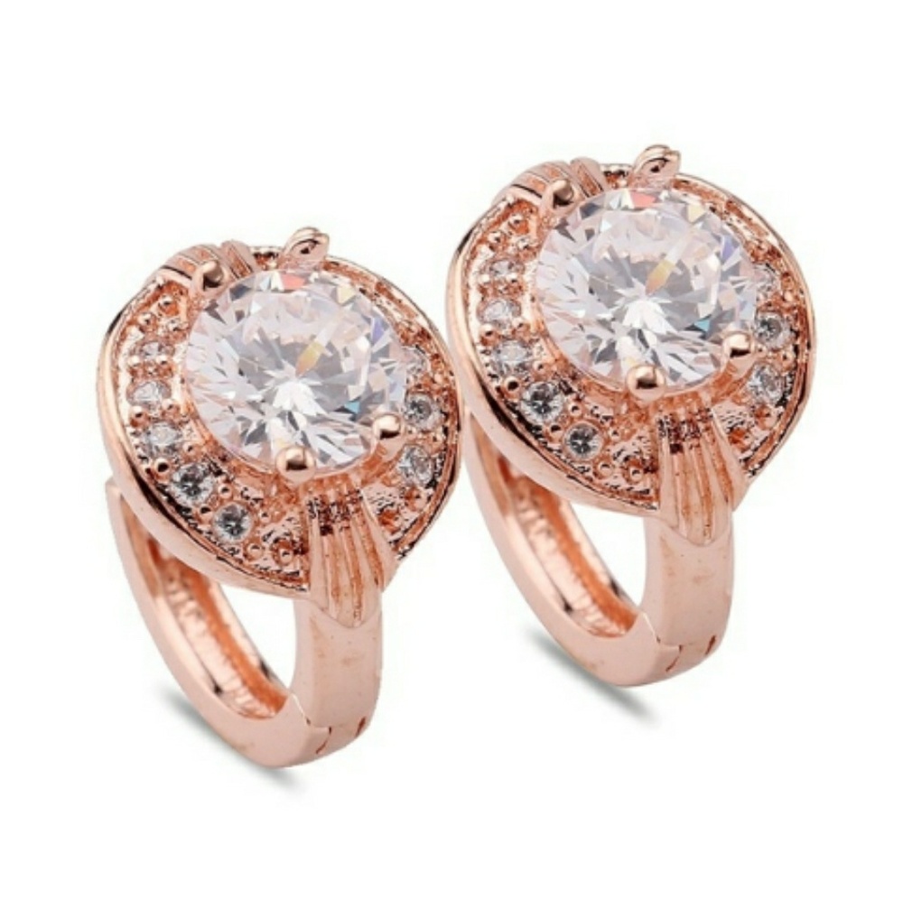 🆕SWAROVSKI  CRYSTAL  18K GOLD EARRINGS