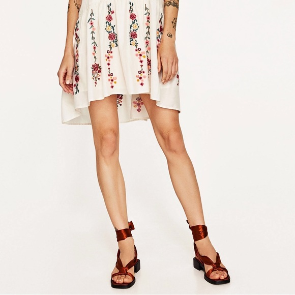 Zara flat satin lace-up sandals - Picture 5 of 5