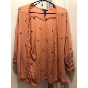 Short kimono type cardigan