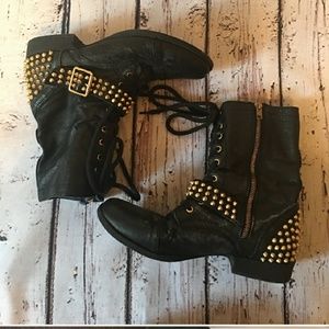 Distressed studded Steve Madden boots