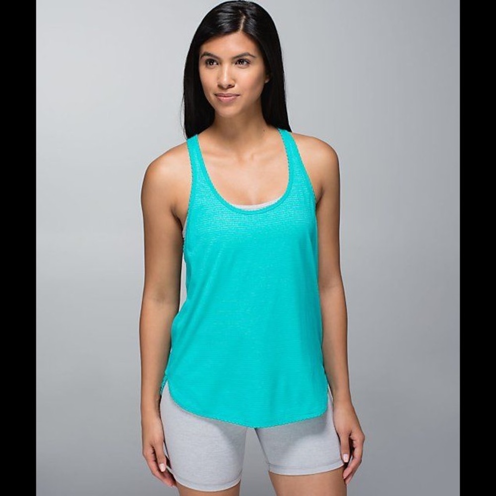 Lululemon racerback tank - turquoise LIKE NEW