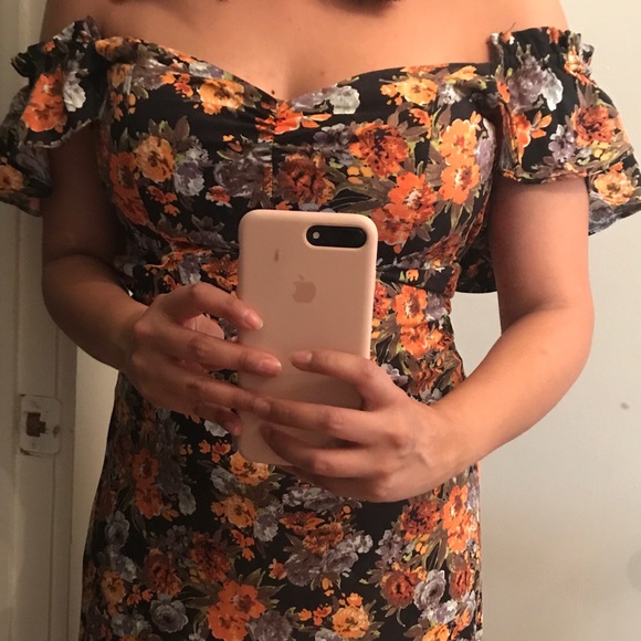 Nasty Gal Olivaceous off the shoulder dress - Picture 2 of 8