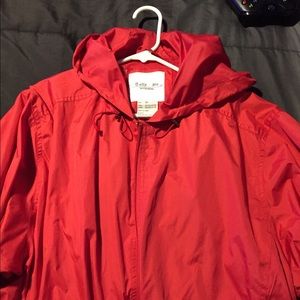 Red Windbreaker Coat