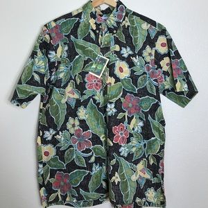 NWT Reyn Spooner Hawaiian Floral shirt L