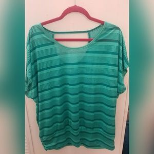 Semi sheer striped top