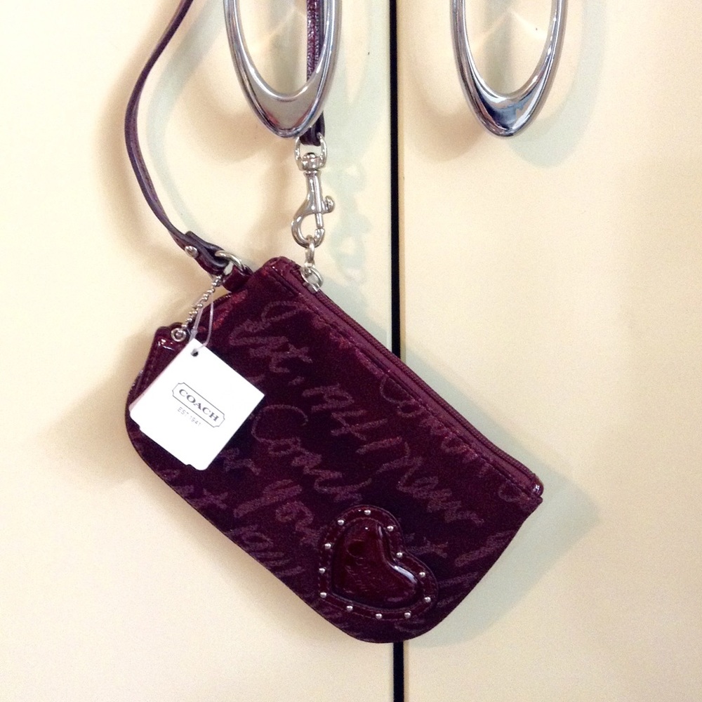 Authentic Coach Bourdeaux wristlet