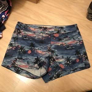 J. Crew Tropical Sunset Print 3" Chino shorts
