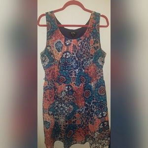 Multi colored fit and flare