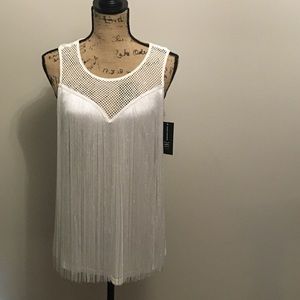 NWT INC Tank w/ Silver Fringe