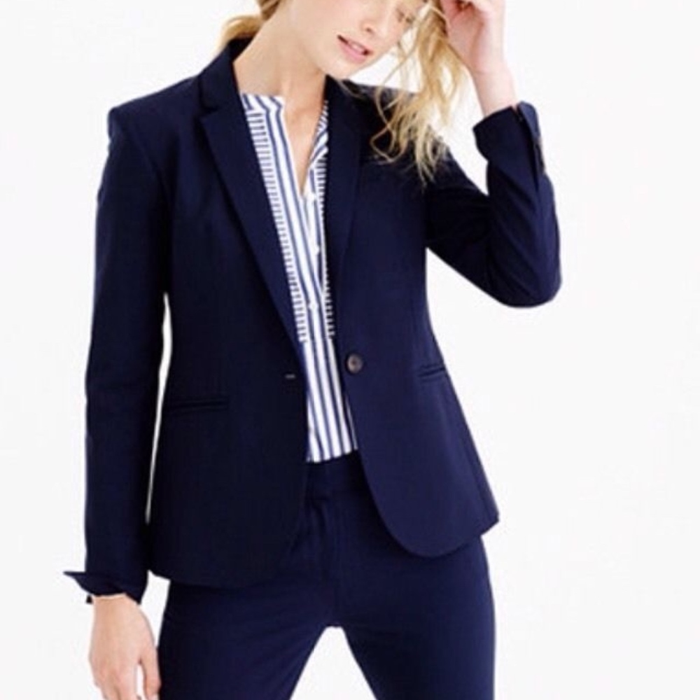 NEW  J.Crew Size 0 Navy Blue 100% Wool