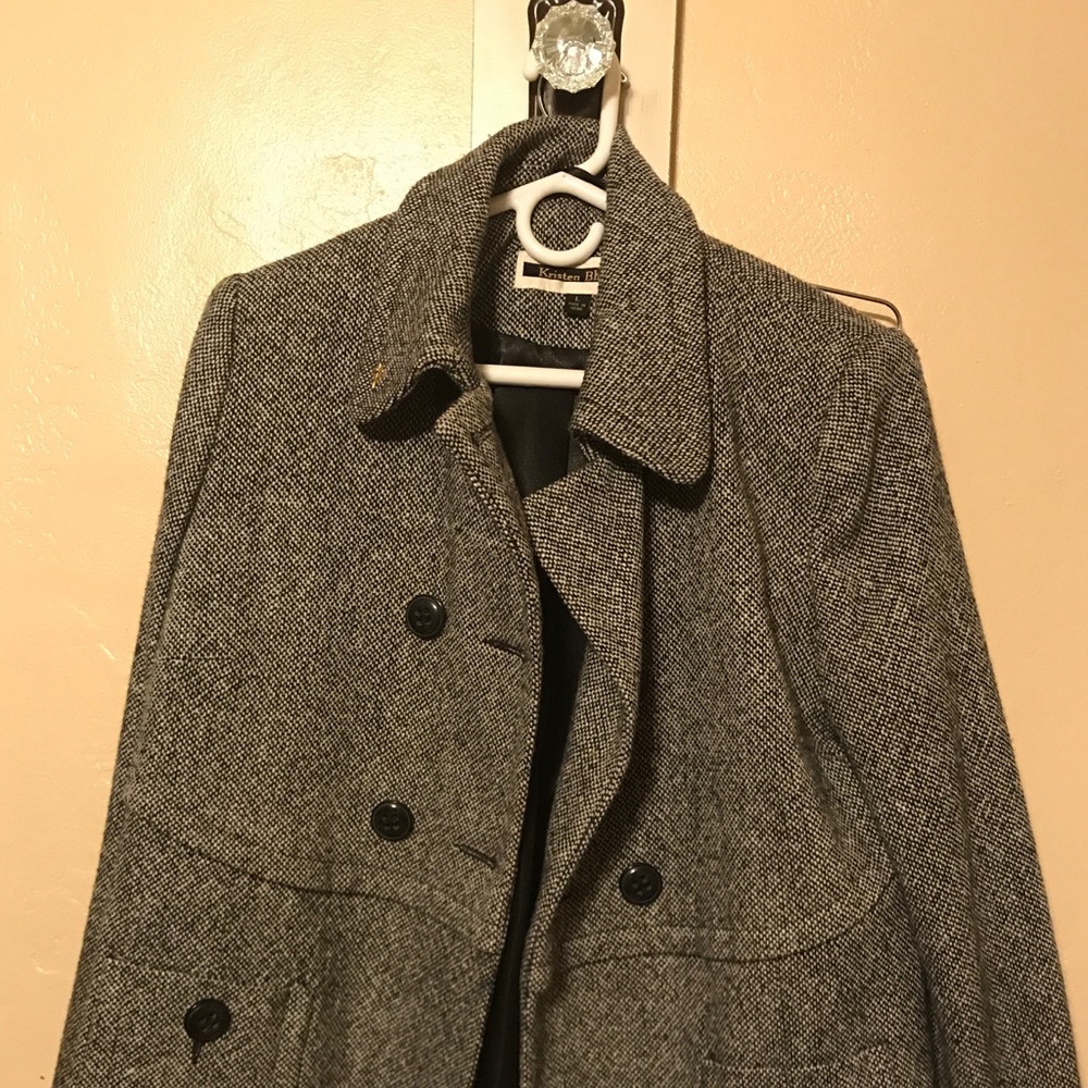 Pea coat, twill pea coat, black pea coat,