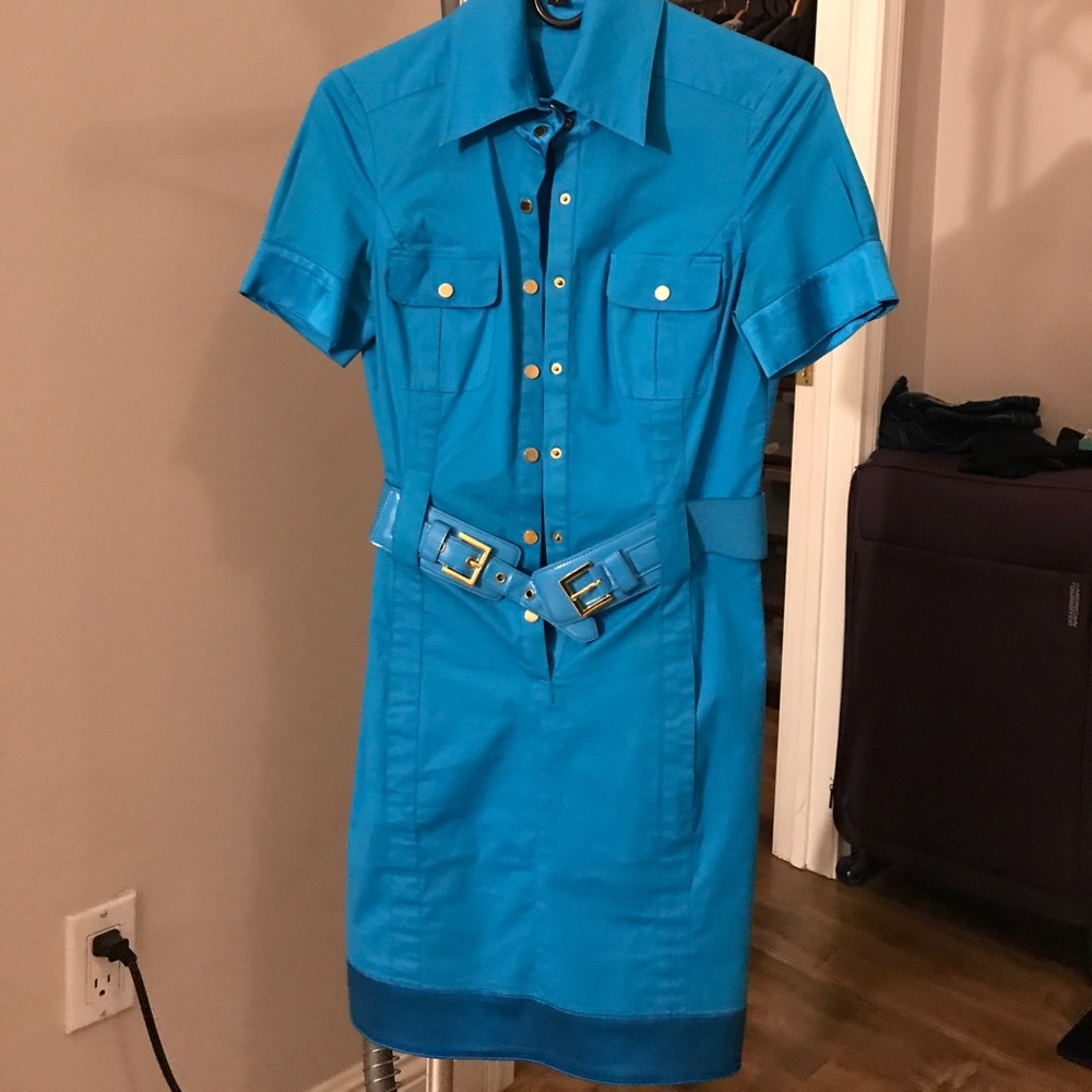 Bebe belted shirt dress