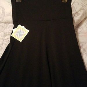 Solid black maxi