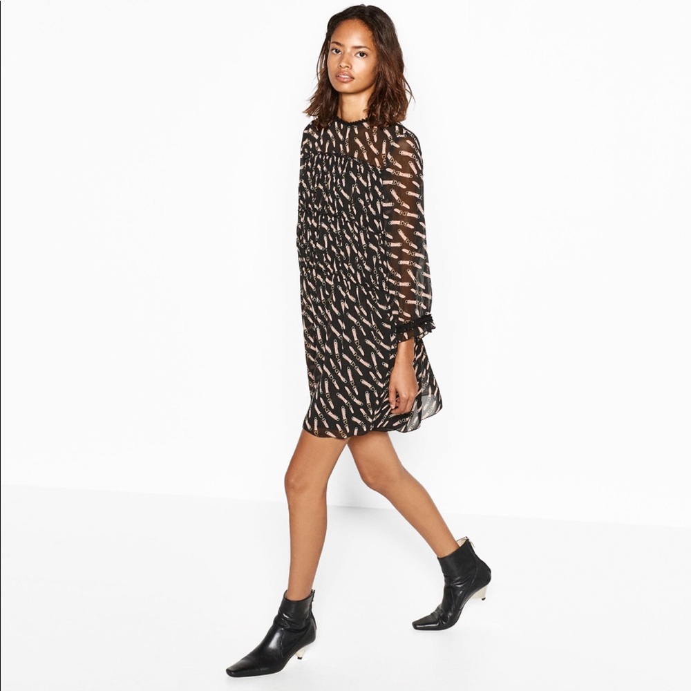 NWOT Zara printed dress xs