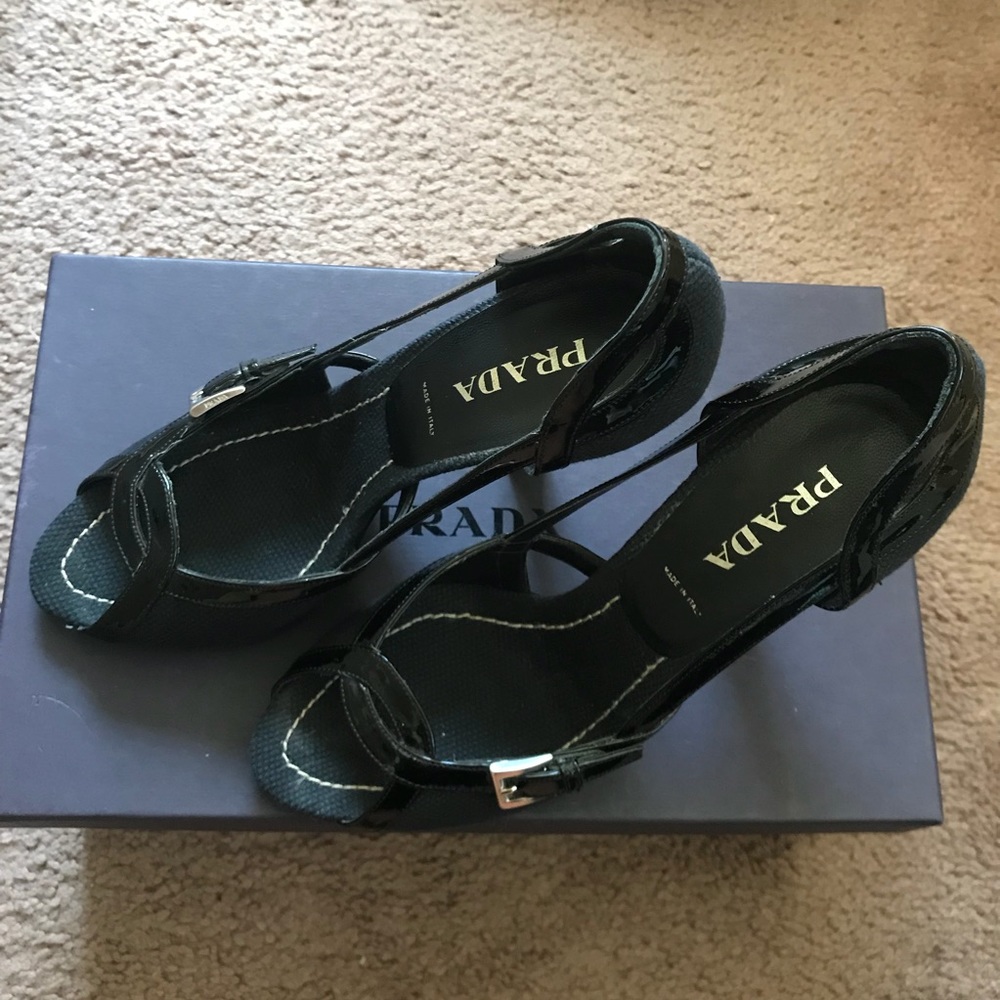 PRADA Open Toe Pumps