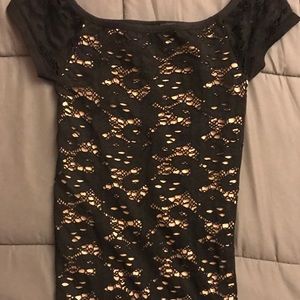 GUESS Blk Lace Nude Sexy Bodycon XS/S Dress - New