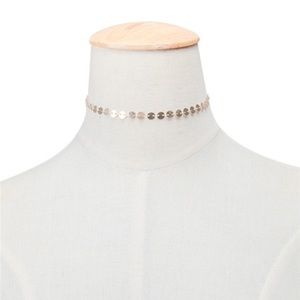 ⭐️ Lovely Minimalistic Boho Metallic Sequin Coin Disk Circle Choker ⭐️