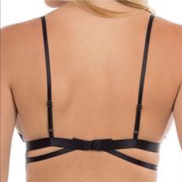 East N West Label Black Lace Strappy Bra Bralette - Picture 2 of 2