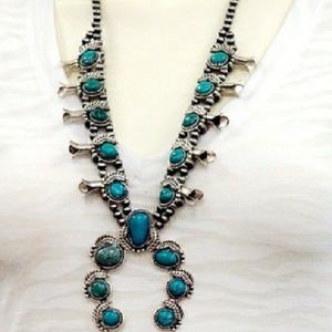 Turquoise squash blossom necklace NWT