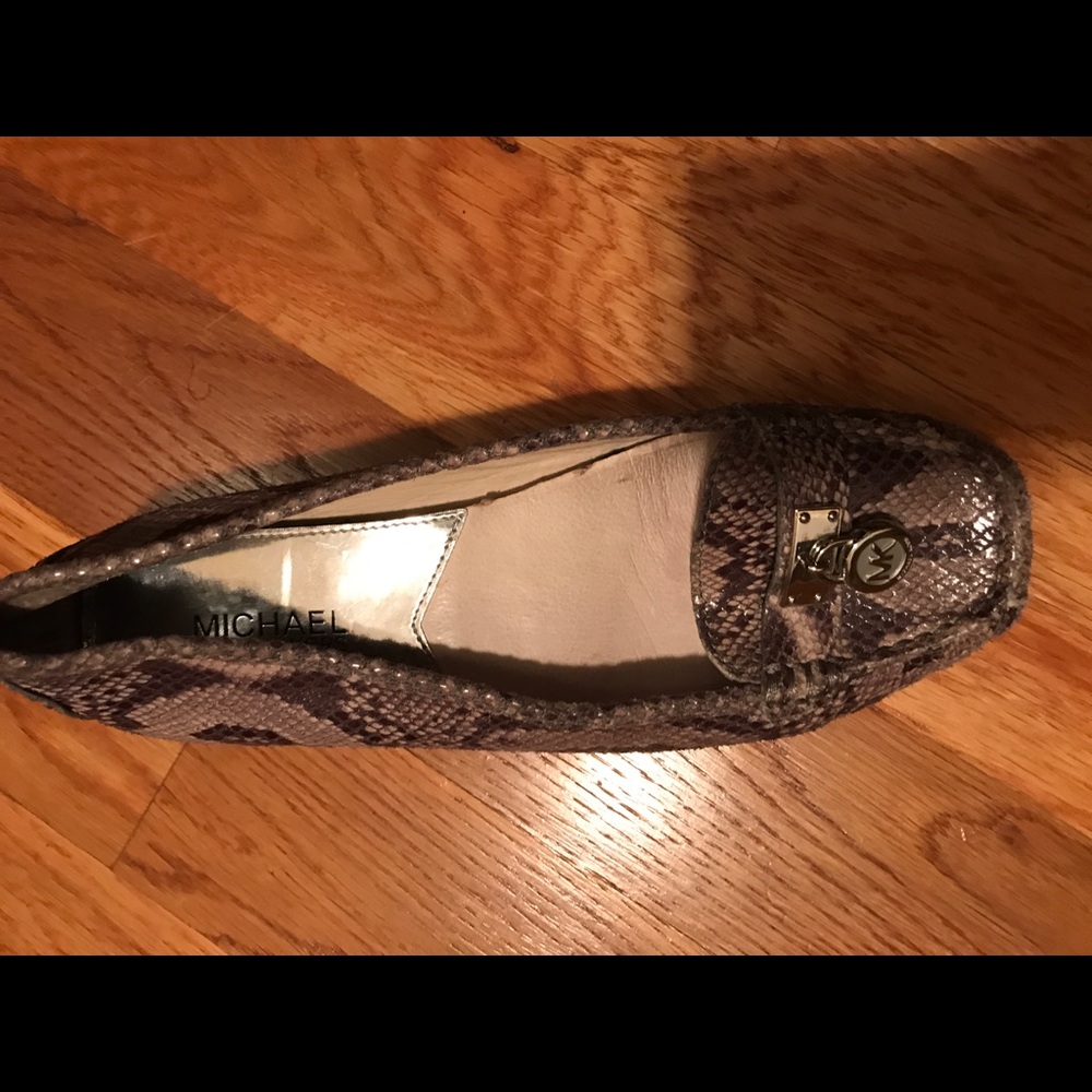 Snake skin MK flats