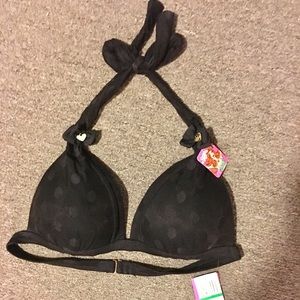 Betsey Johnson Retro Revival Polka Dot Bikini Top