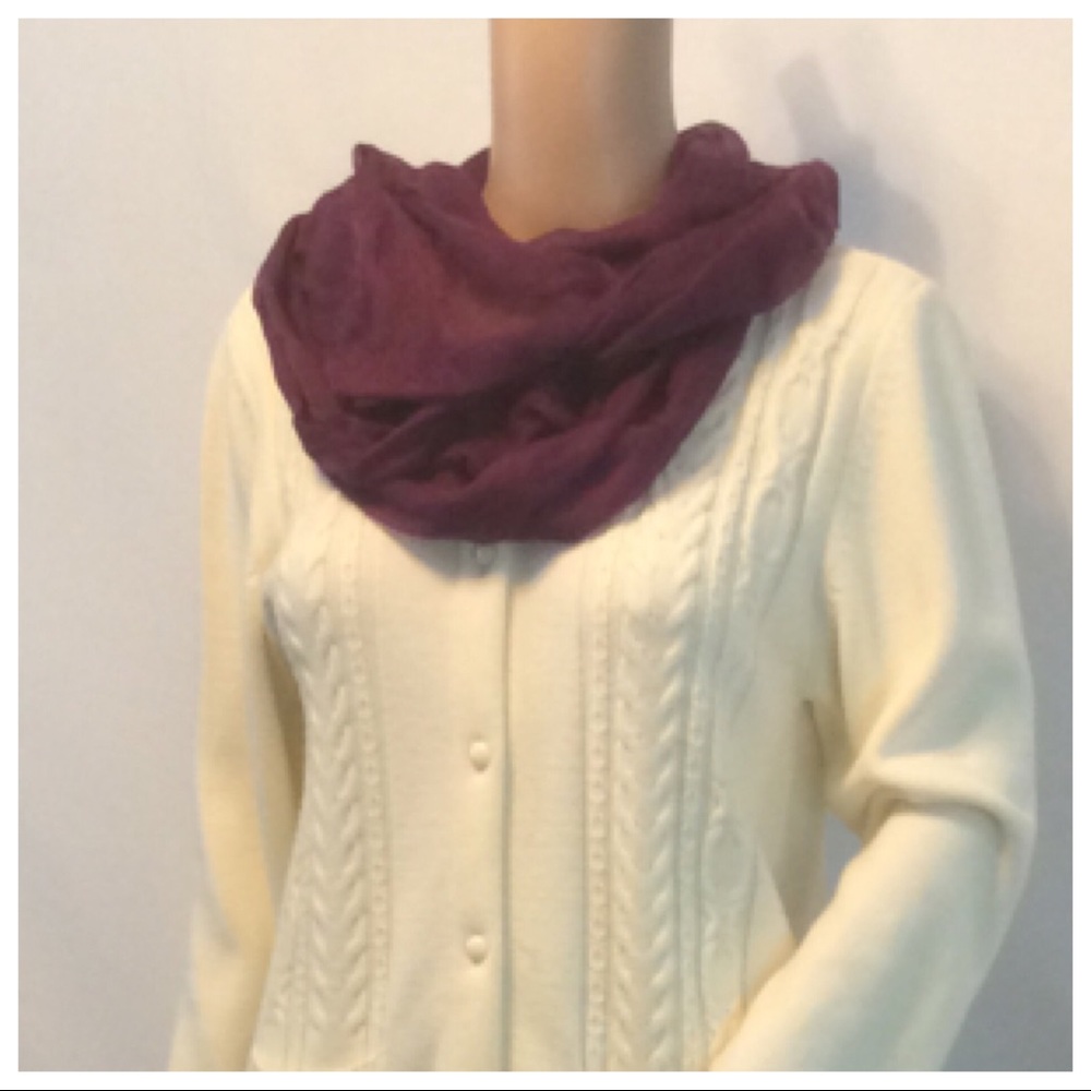 Purple Circular Scarf - Picture 4 of 8