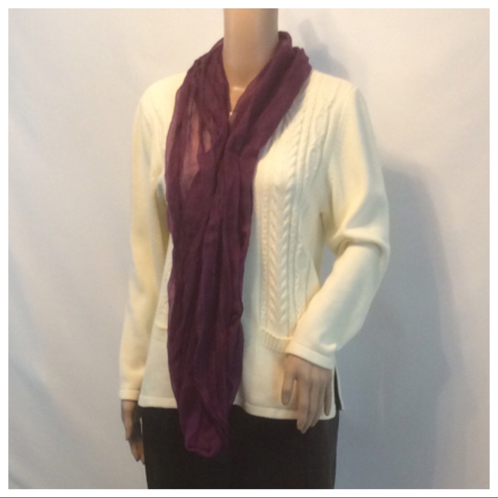 Purple Circular Scarf - Picture 7 of 8