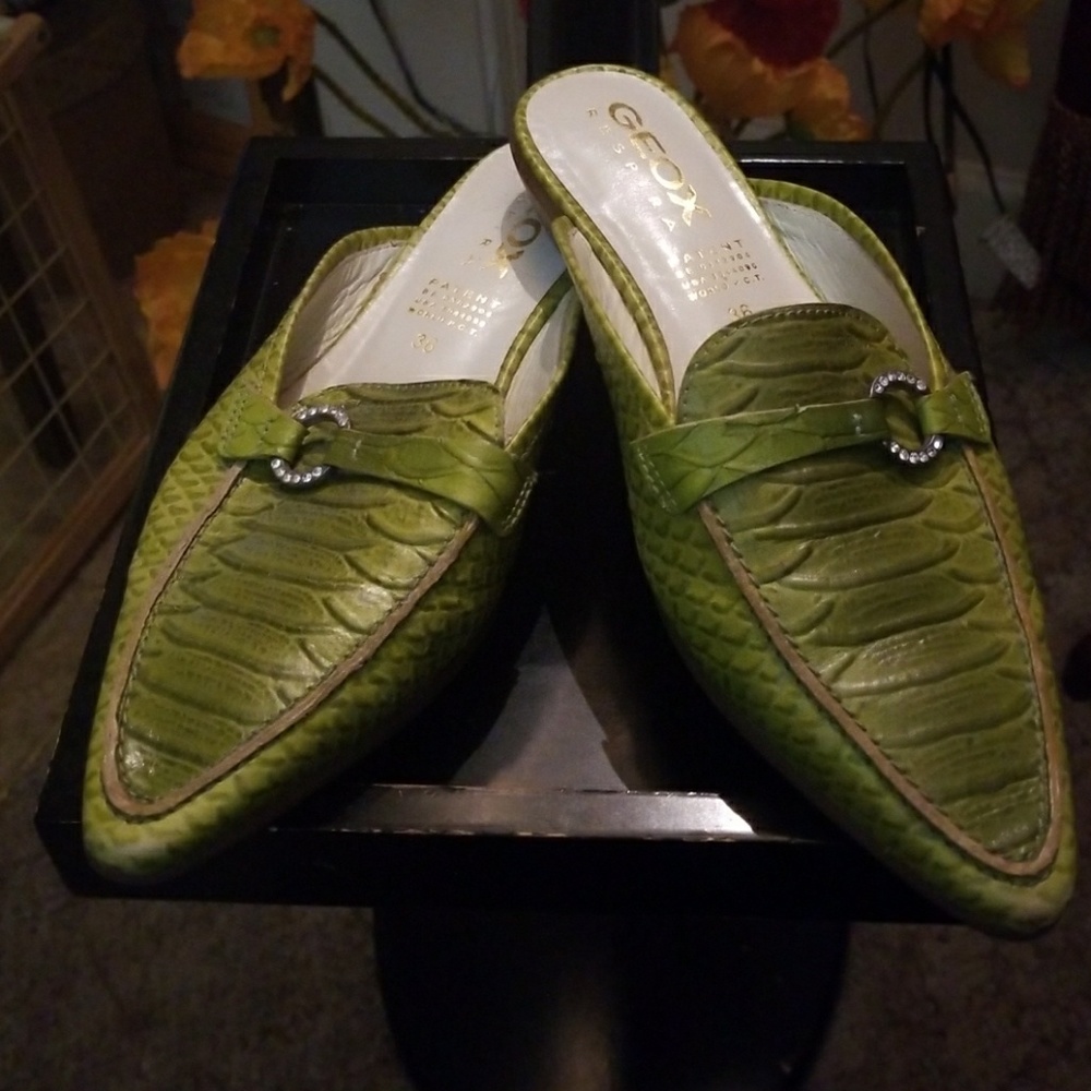 GEOX RESPIRA LIME GREEN MULES