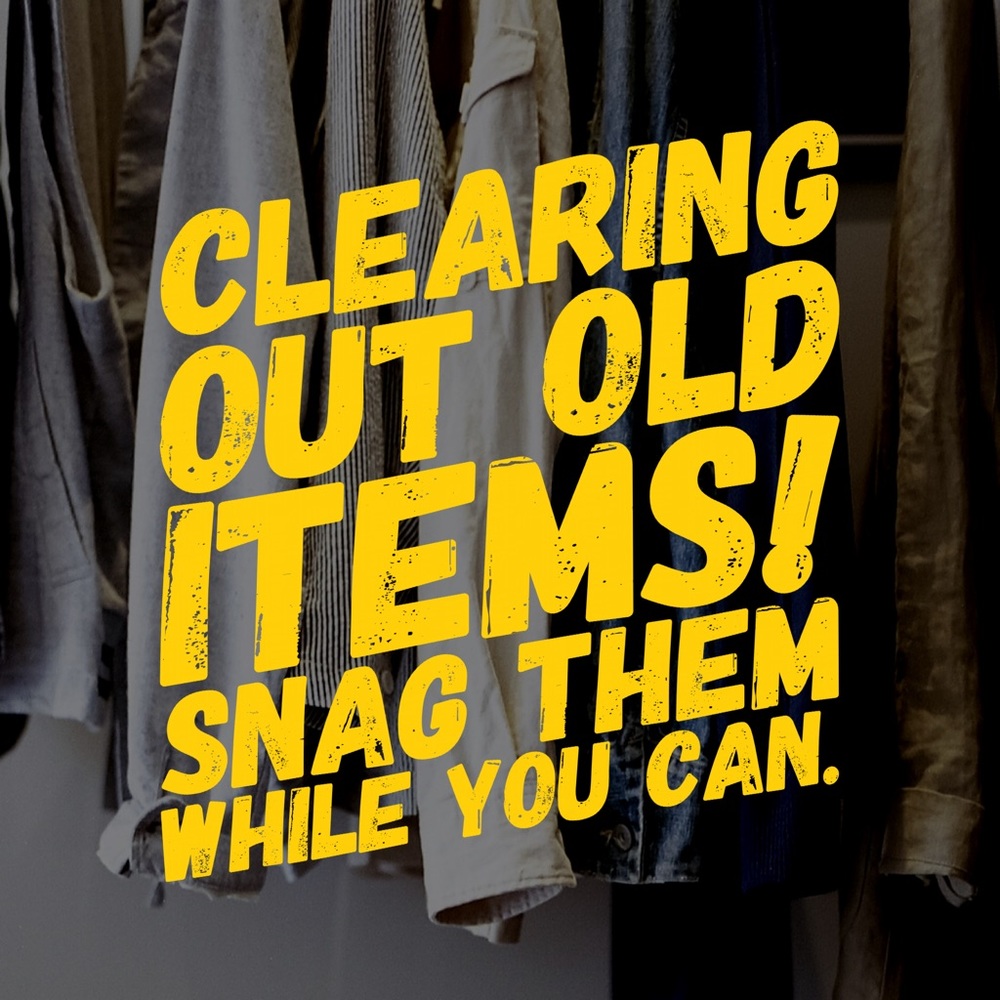 Clearing out old items!