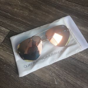 Quay Australia “Muse” Rose Gold Sunglasses