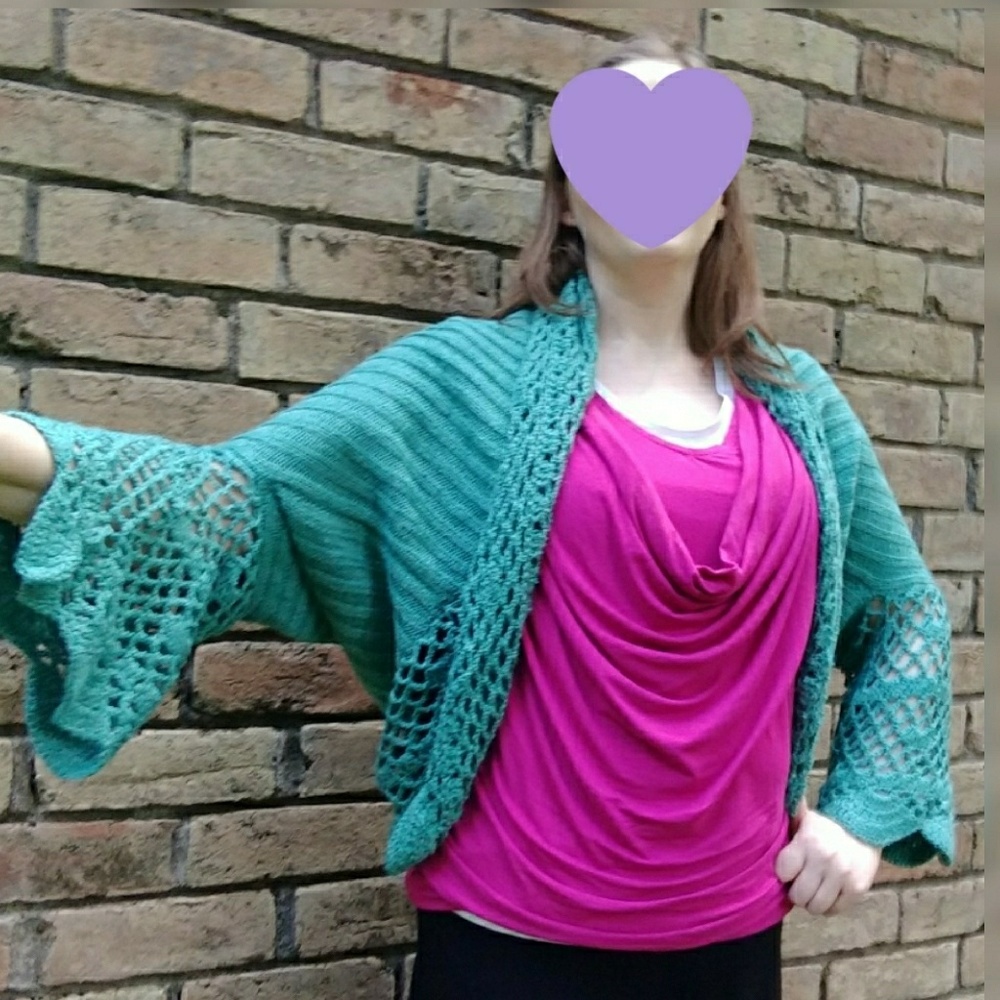 Pretty Aqua Sweater Shrug