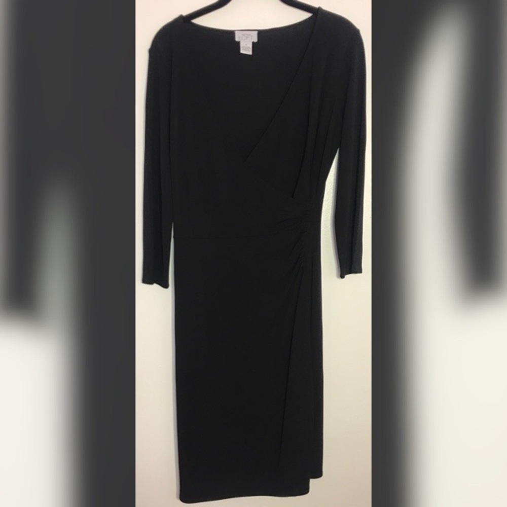 LOFT Black Fitted Dress