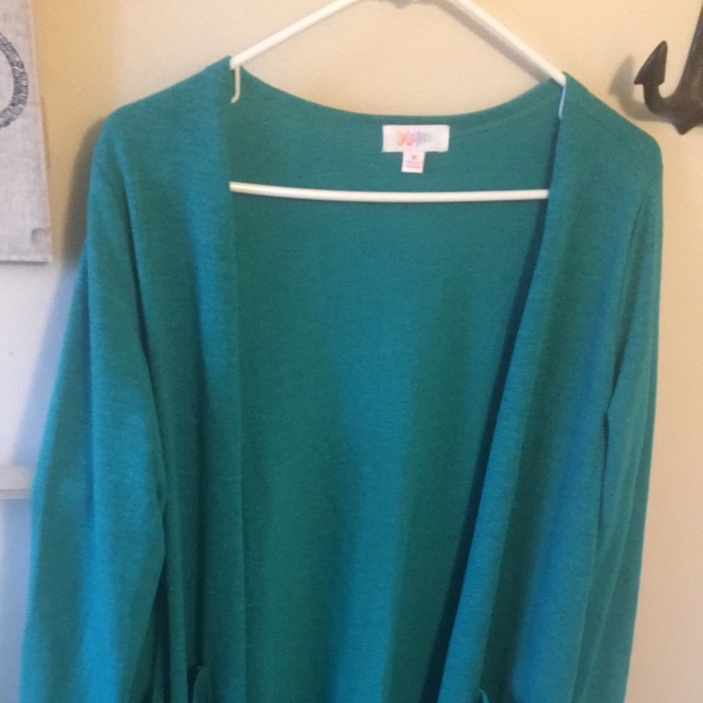 BNWT teal lularoe Sarah cardigan