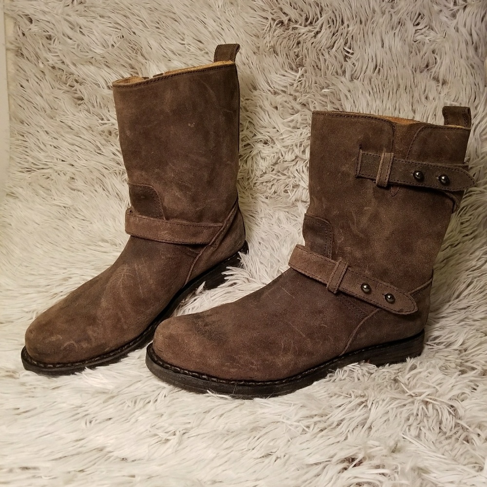 Rag & Bone Suede Moto Boots sz 9