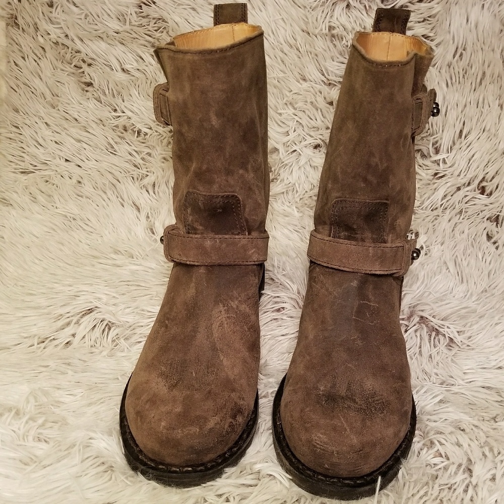 Rag & Bone Suede Moto Boots sz 9 - Picture 2 of 8