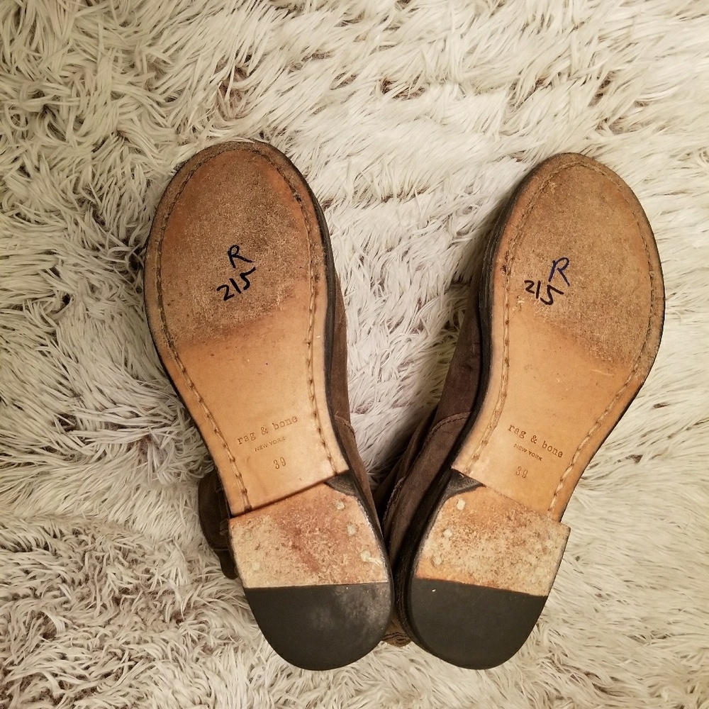 Rag & Bone Suede Moto Boots sz 9 - Picture 6 of 8