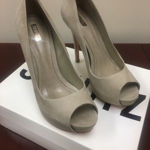 **SALE** NWT Schutz Sommer Suede Peep Toe Platform