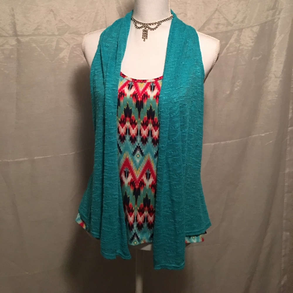 Self esteem blouse with vest