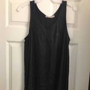 Chloe K Metallic Black High-Low Tank-Tunic