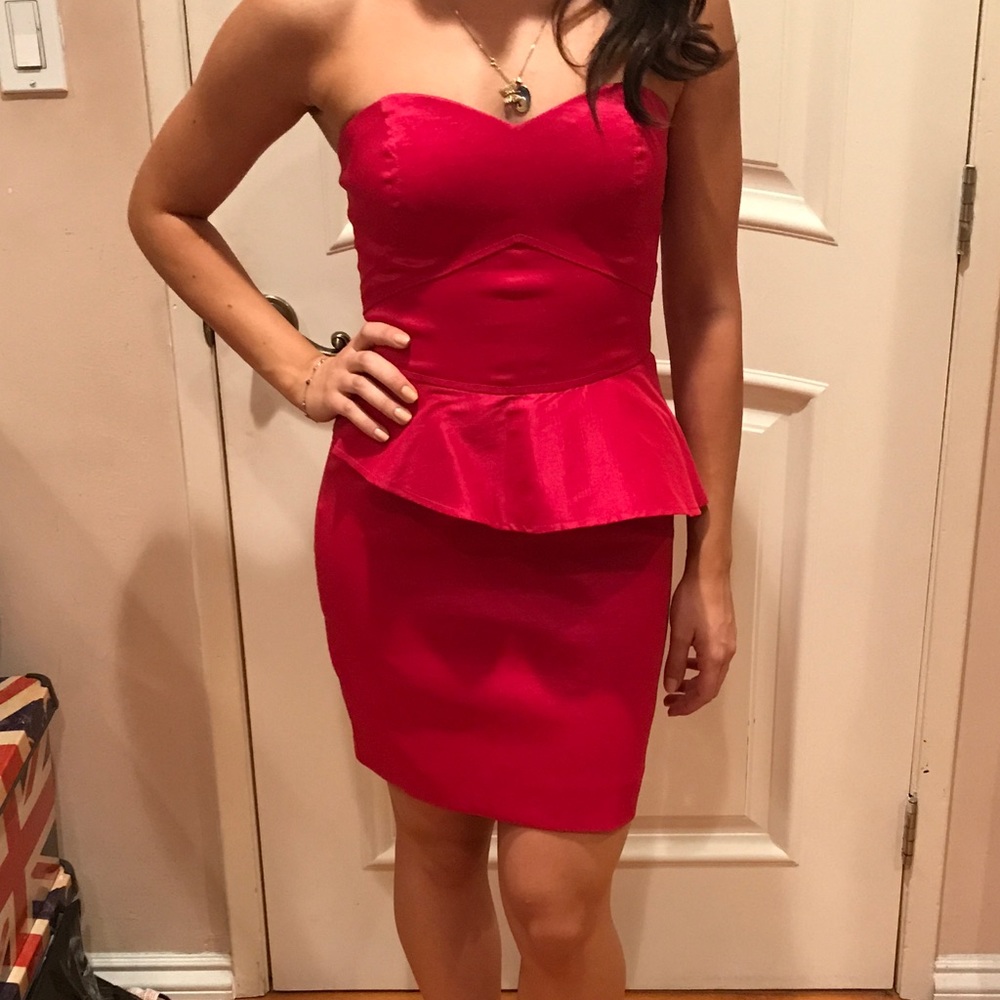 Max & Cleo Peplum Dress