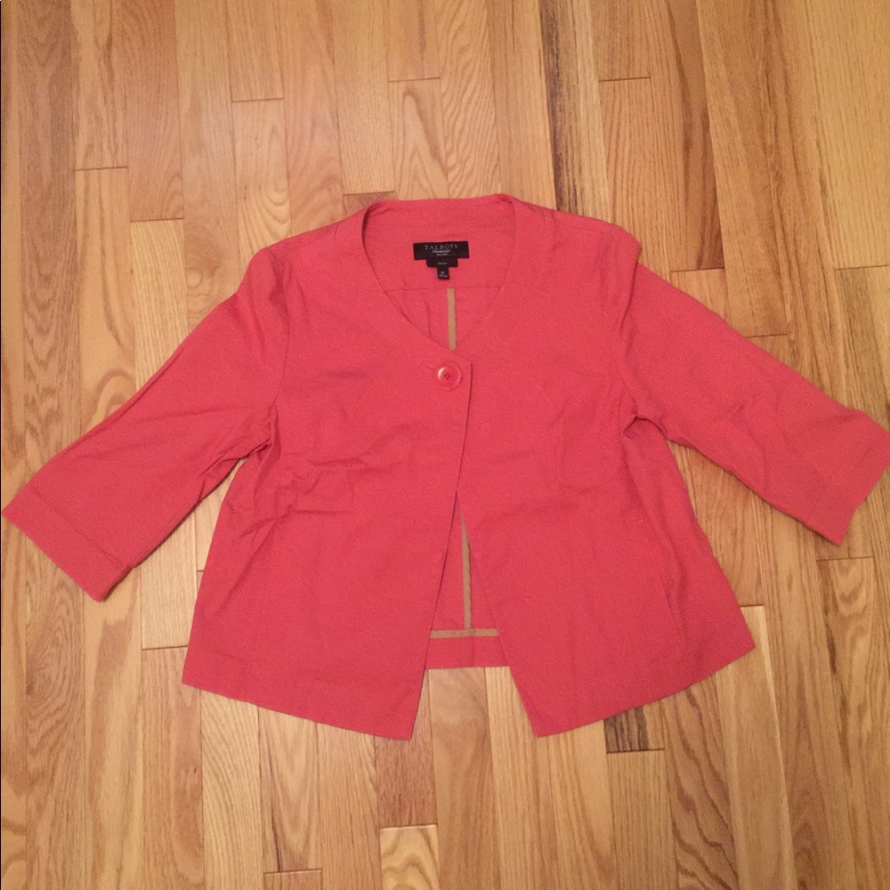 Talbots size medium pink jacket blazer 6 petite - Picture 1 of 2