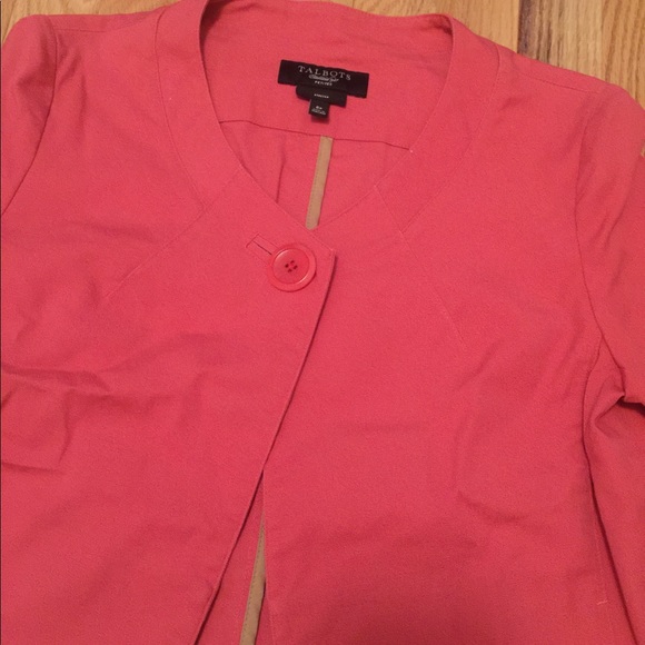 Talbots size medium pink jacket blazer 6 petite - Picture 2 of 2