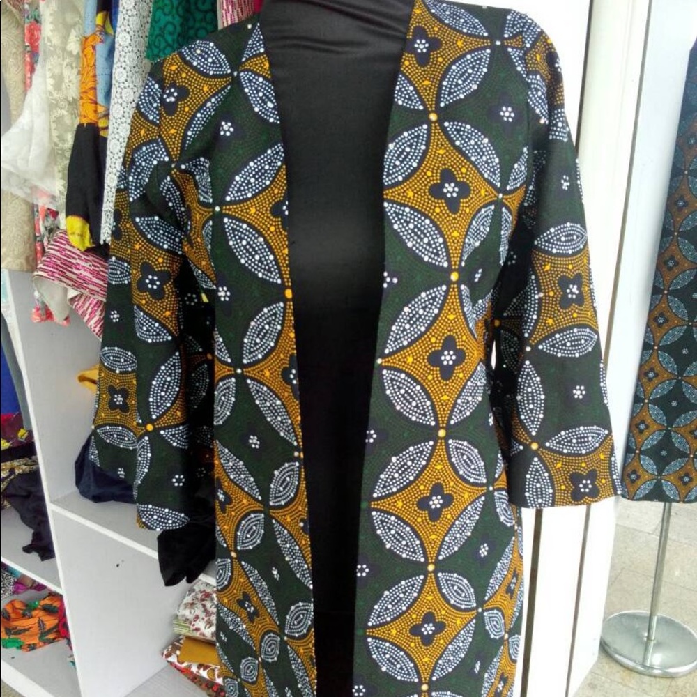 African print thick lining jacket Dashiki style
