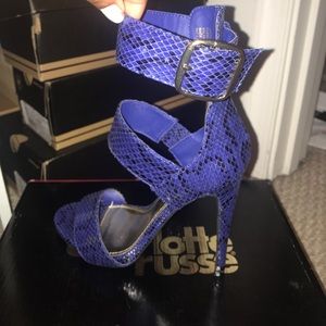 Janelle Cobalt Combo Heels