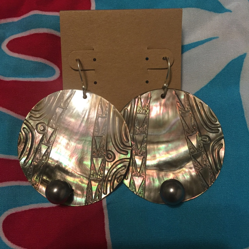 mother of pearl shell earrings