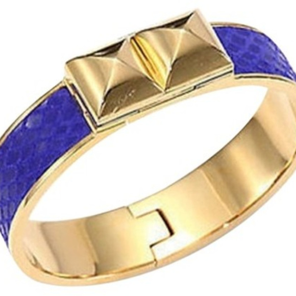 Michael Kors Glam Rock Python-Embossed Leather Bracelet - Picture 1 of 4