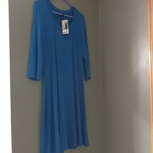 NWT Karen Kane blue jersey dress size medium
