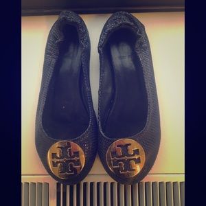 Tory Burch Exotic Leather Flats