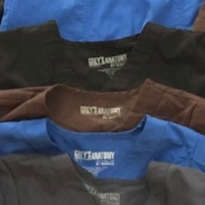 Greys anatomy black scrub top size small